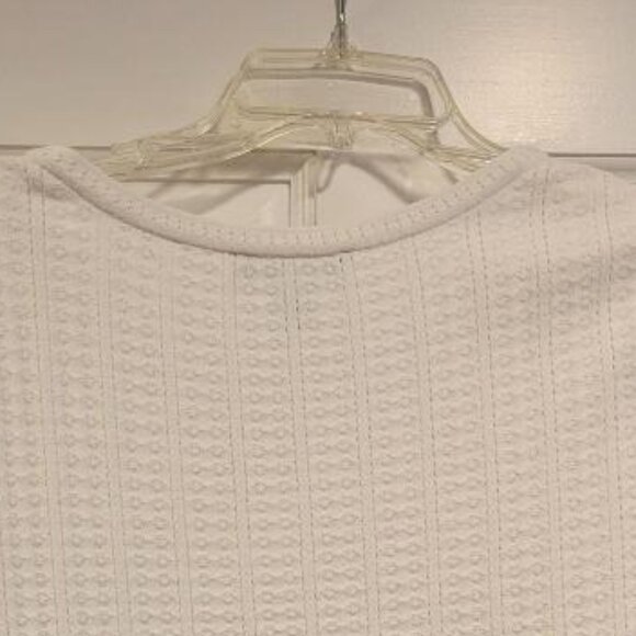 St. John knit three-quarter length sleeve peplum top - Picture 5 of 7